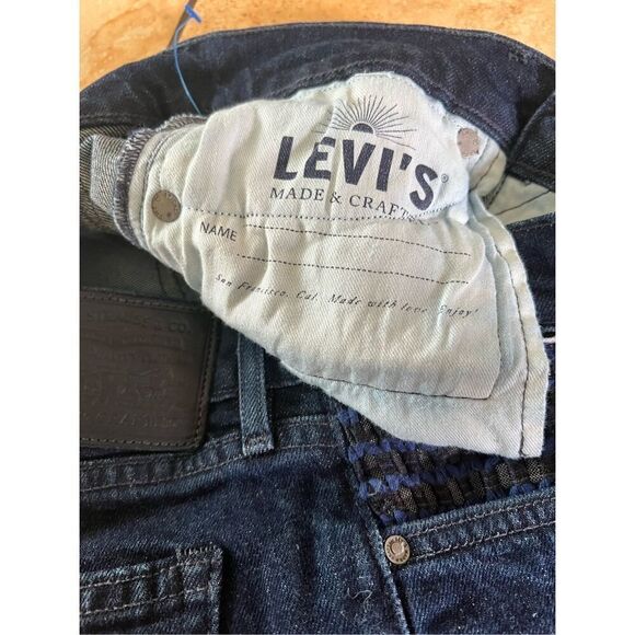 Anthropologie x Levi’s Made & Crafted Stem Flare Blue Jeans Mid-Rise 28 $198 - Picture 7 of 11